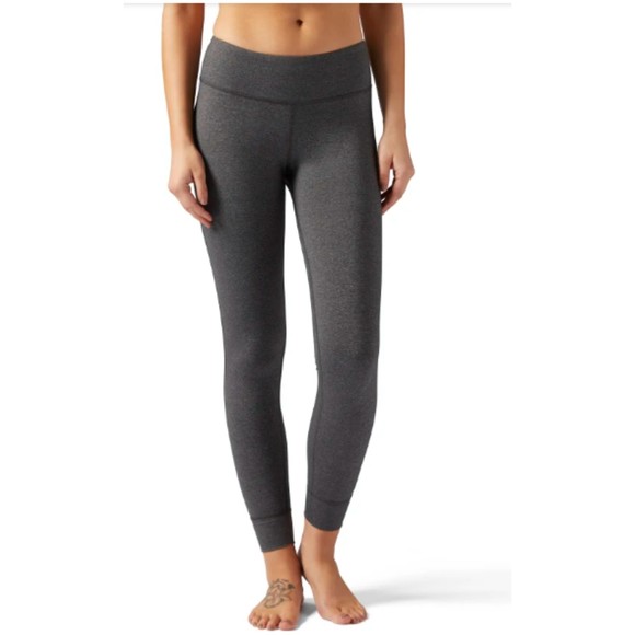 Reebok Lux Dark Gray Tight Legging Women's 3x 22W Plus Size SpeedWick Mid Rise - Picture 2 of 10